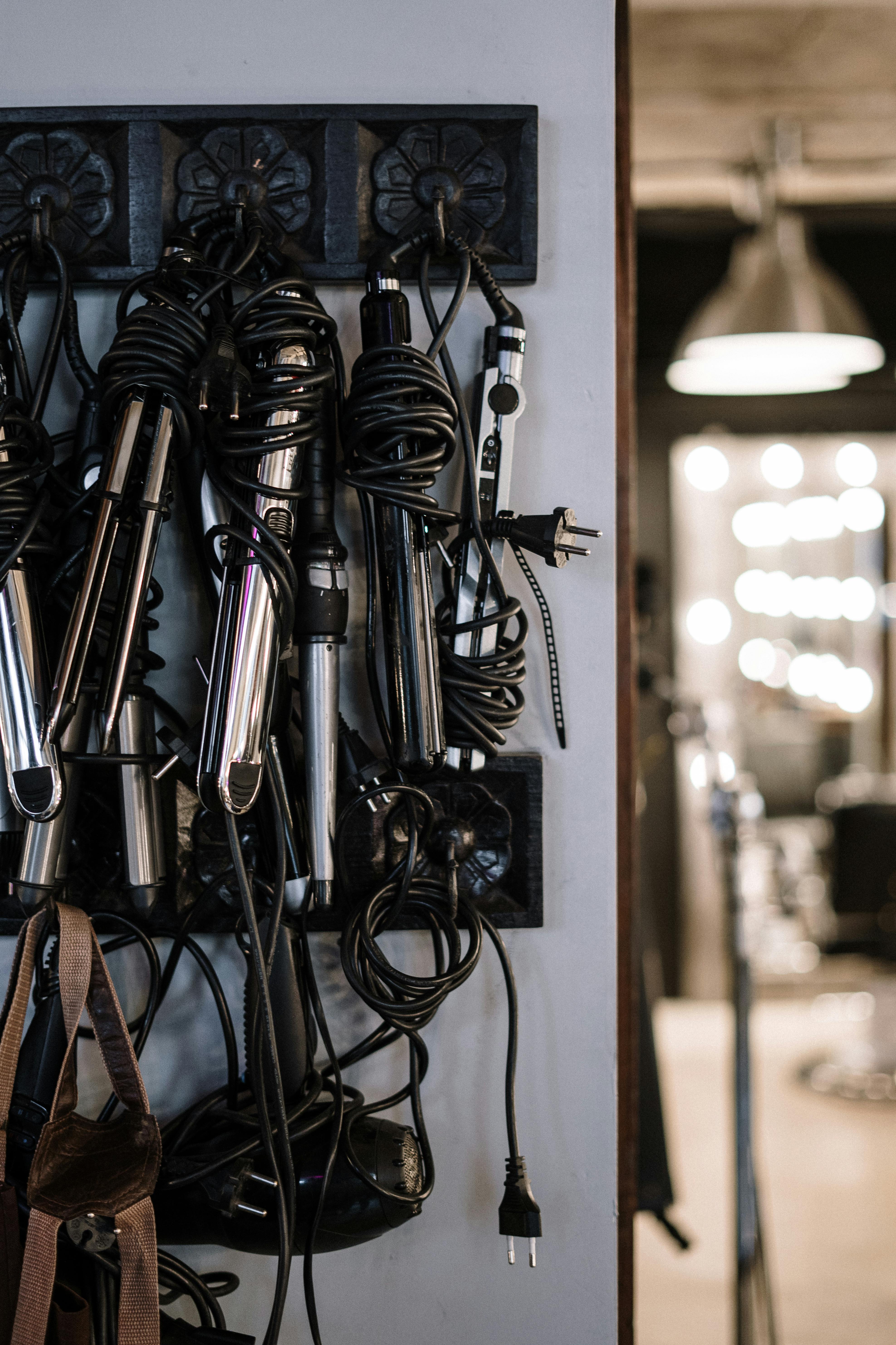 Hair stylist preparing their workstation, symbolising time management and professionalism